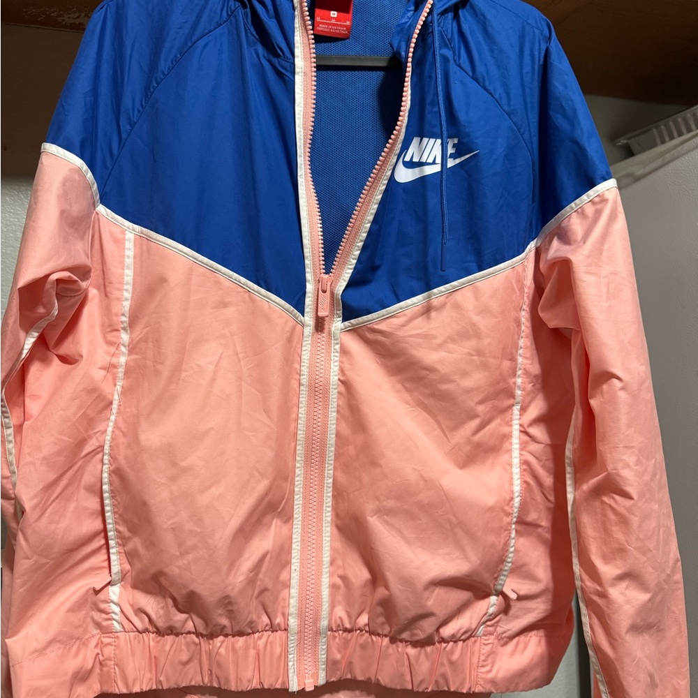 Nike Blue and Pink Hooded Jacket